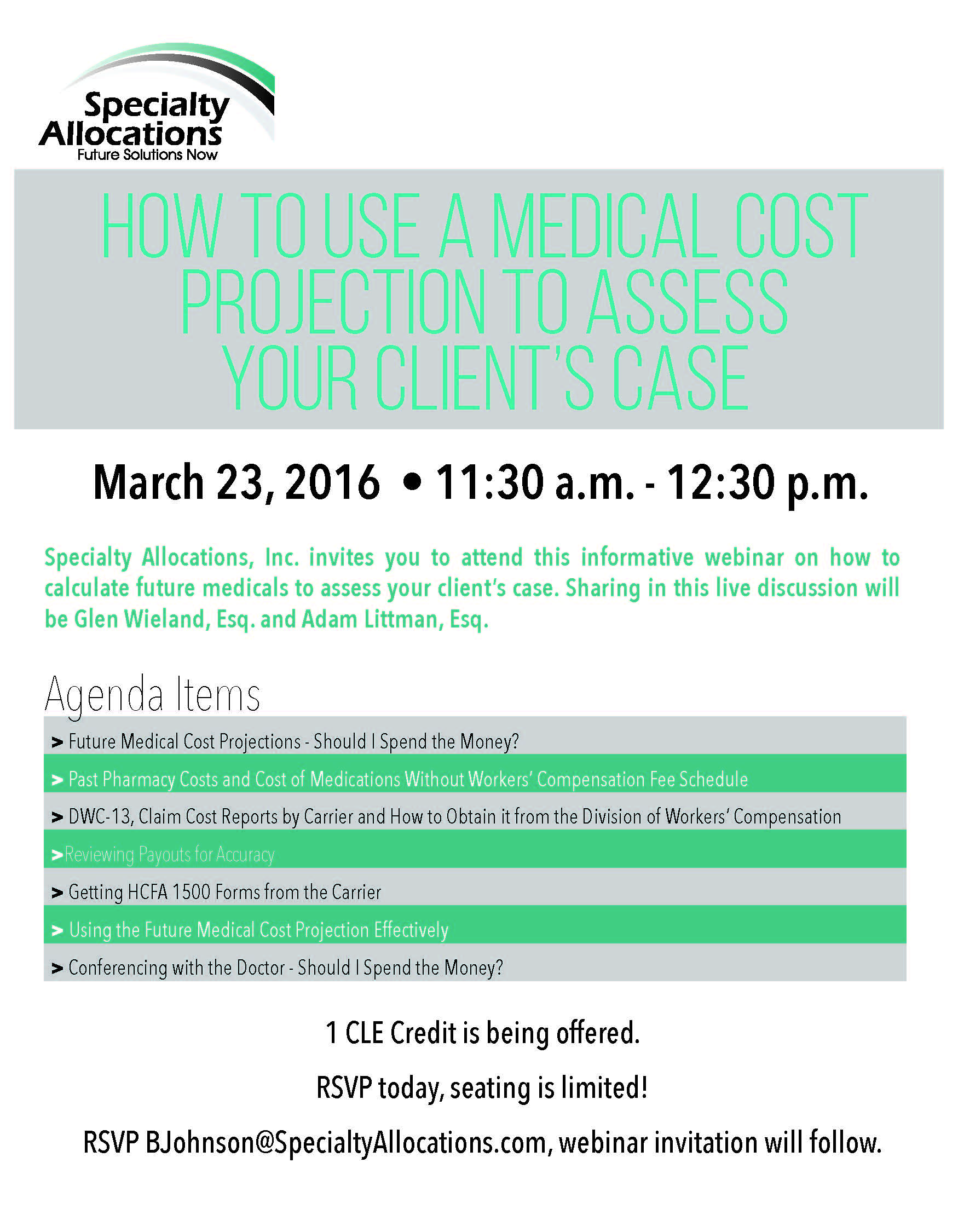 how to use a Medical Cost Projection to assess your Client’s Case
